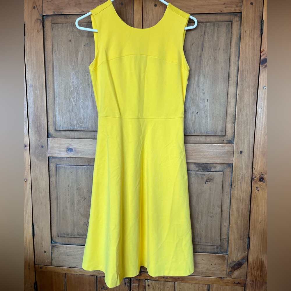 Lands End 0P Yellow Sleeveless Dress